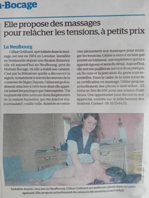 Céline Gothard massages bien-être près de Mortain-Bocage